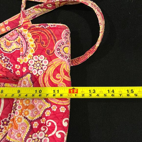 Vera Bradley Raspberry Fizz Retired Pattern 11x9 2 Handle Tote/Handbag - Picture 7 of 8